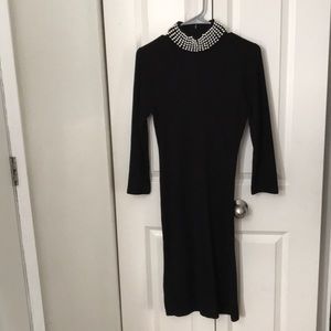 Black and white pearl dress